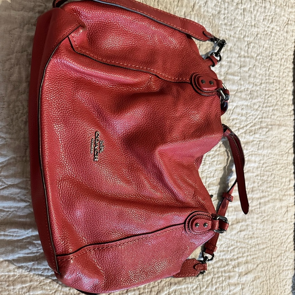 Red coach purse